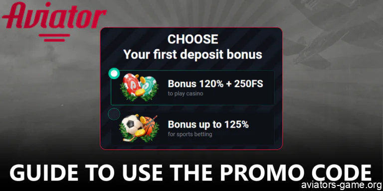 Instructions on Aviator promo code activation on Pin-Up